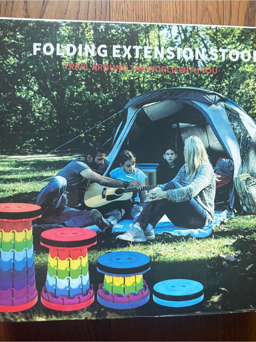 Portable Folding Extension Stool - Multicolor
